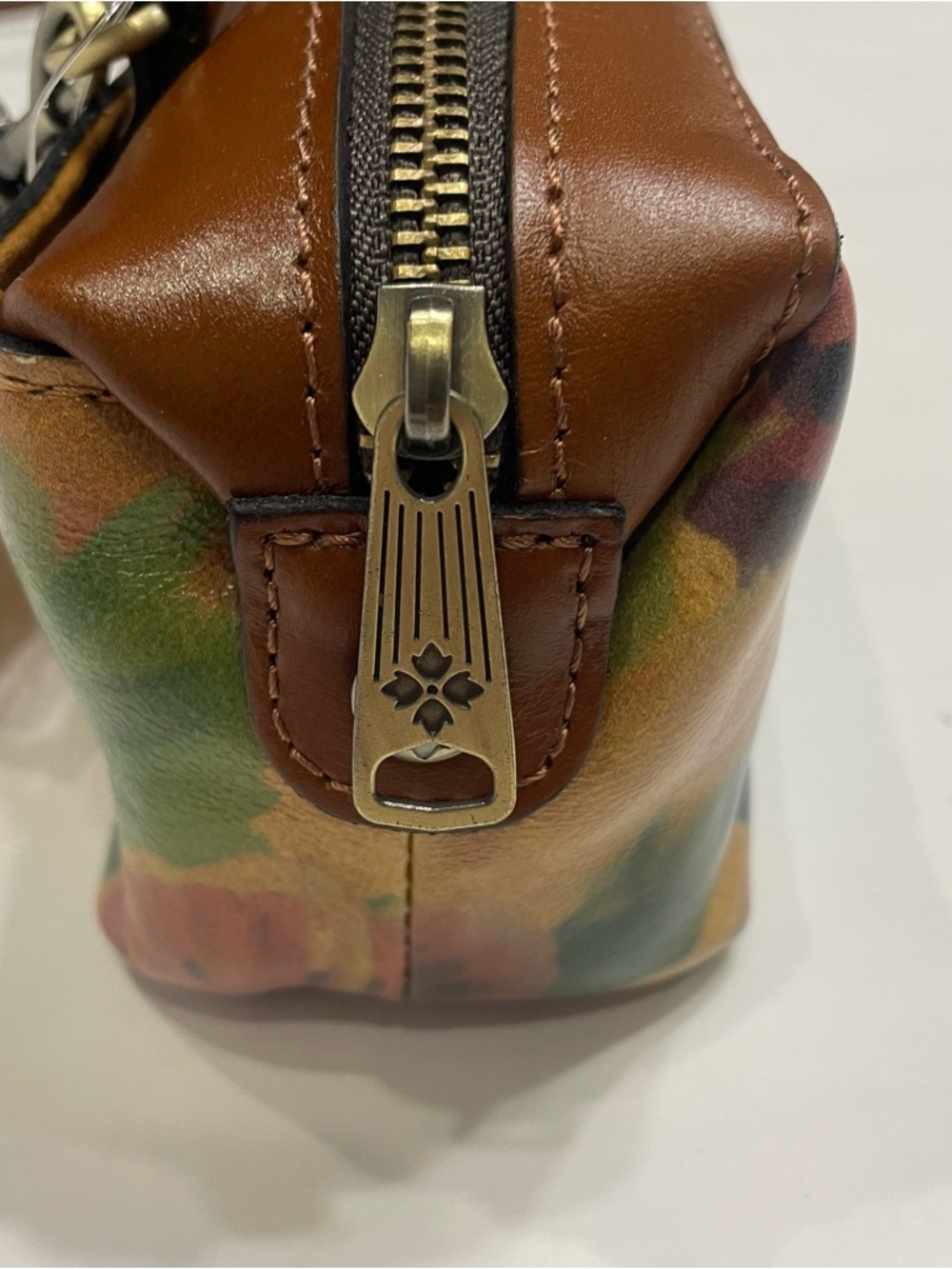 Patricia Nash Brown Leather Crossbody NWT Joliet Watercolor Butterfly purse NEW - Picture 6 of 12